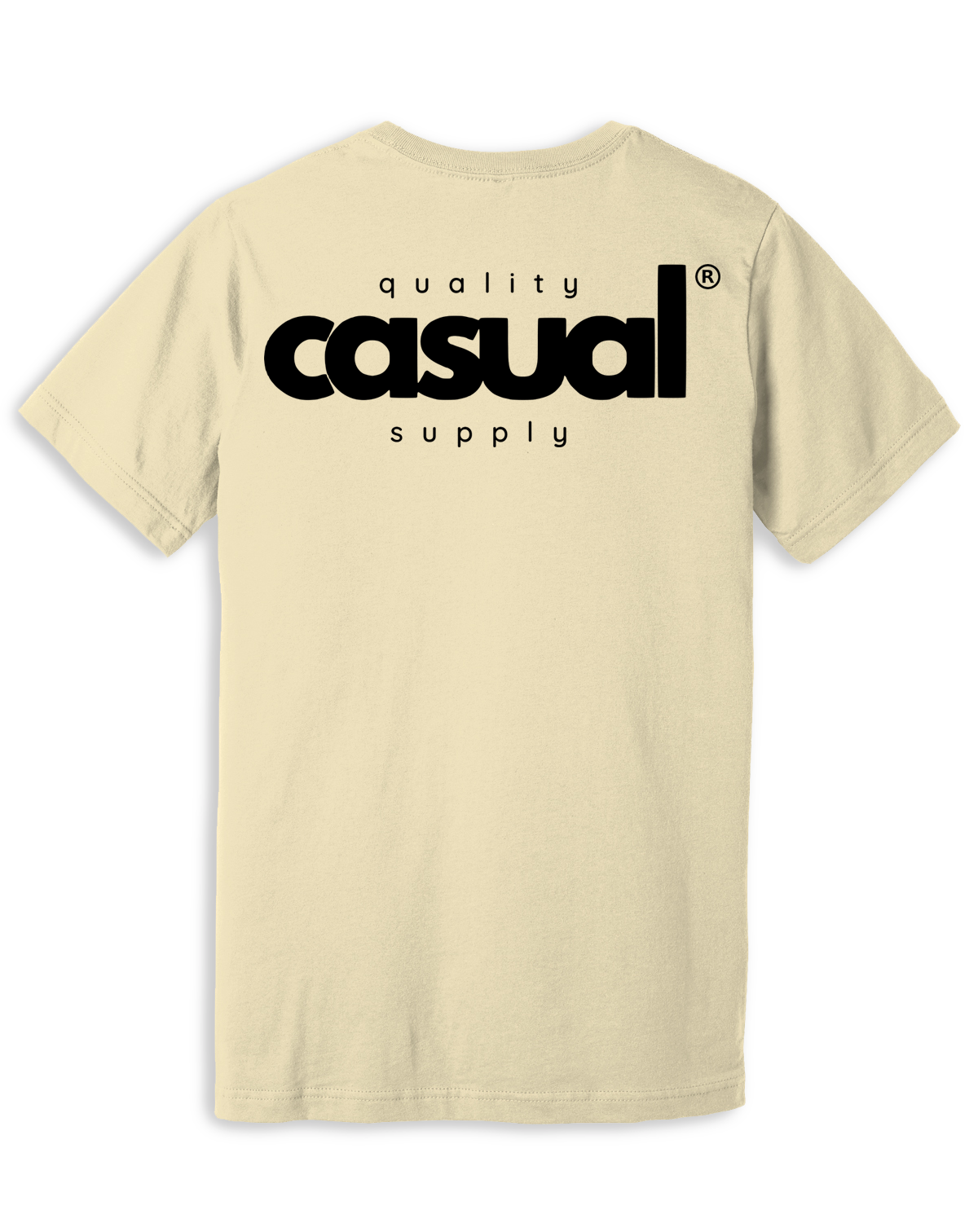 Cream Preshrunk Quality Casual Supply Logo Tee