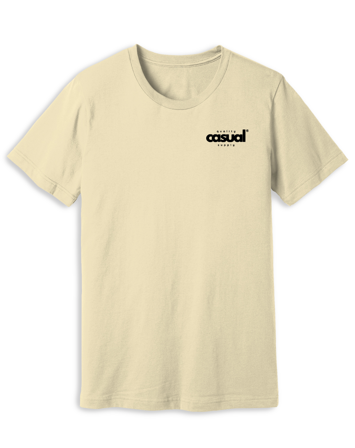 Cream Preshrunk Quality Casual Supply Logo Tee