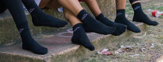 Black athletic crew socks