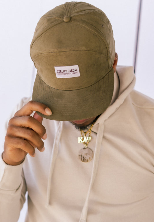 Olive Green Suede Hat