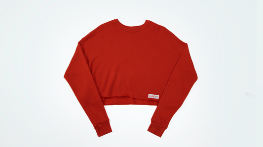 Red Cropped Sweatshirt