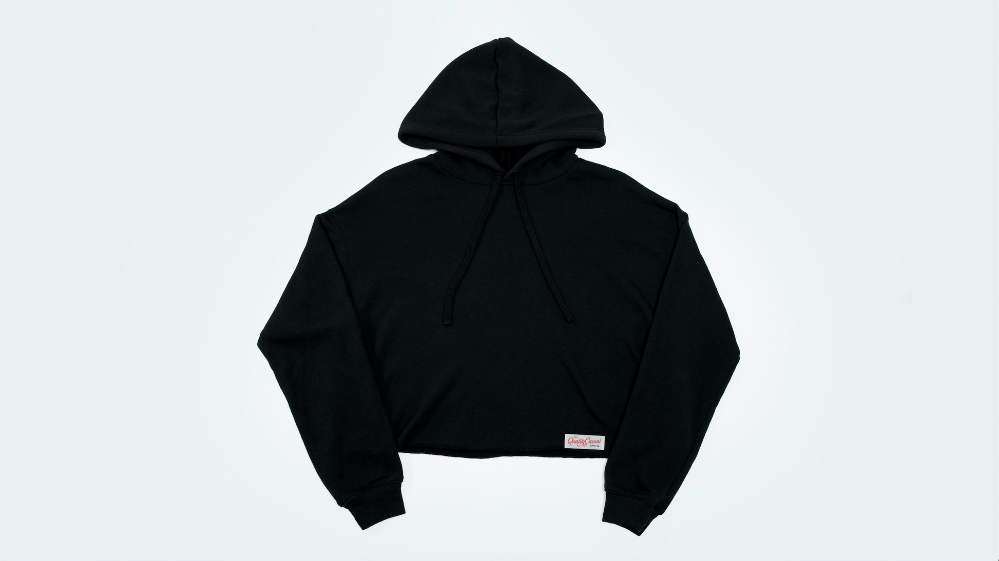 Black Cropped Hoodie