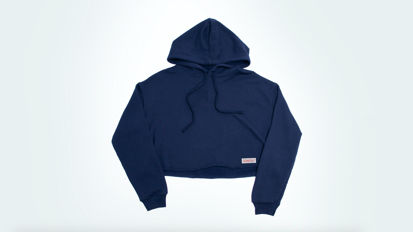 Blue Cropped Hoodie