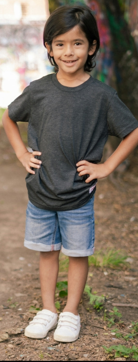 Heather Black Youth T-Shirt
