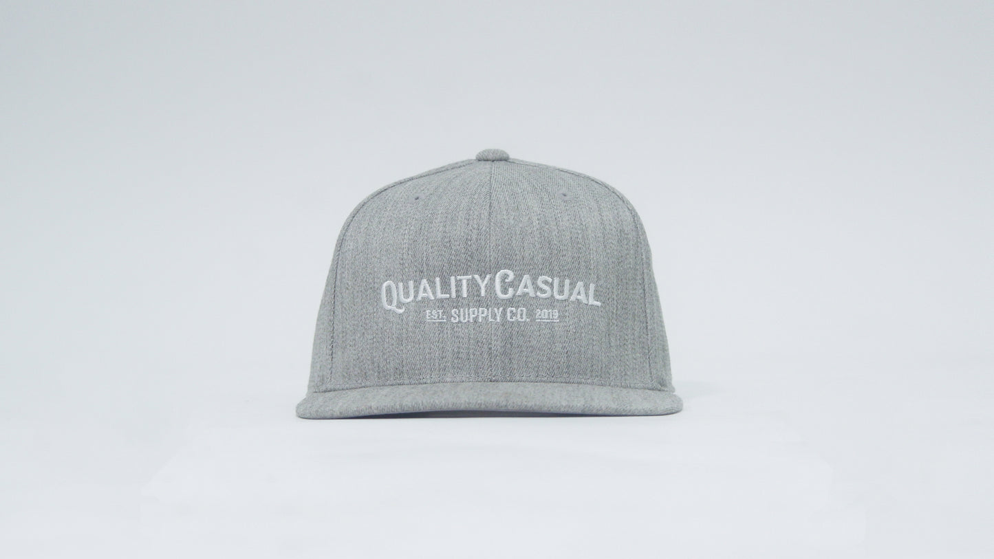 Heather Grey Snapback Hat