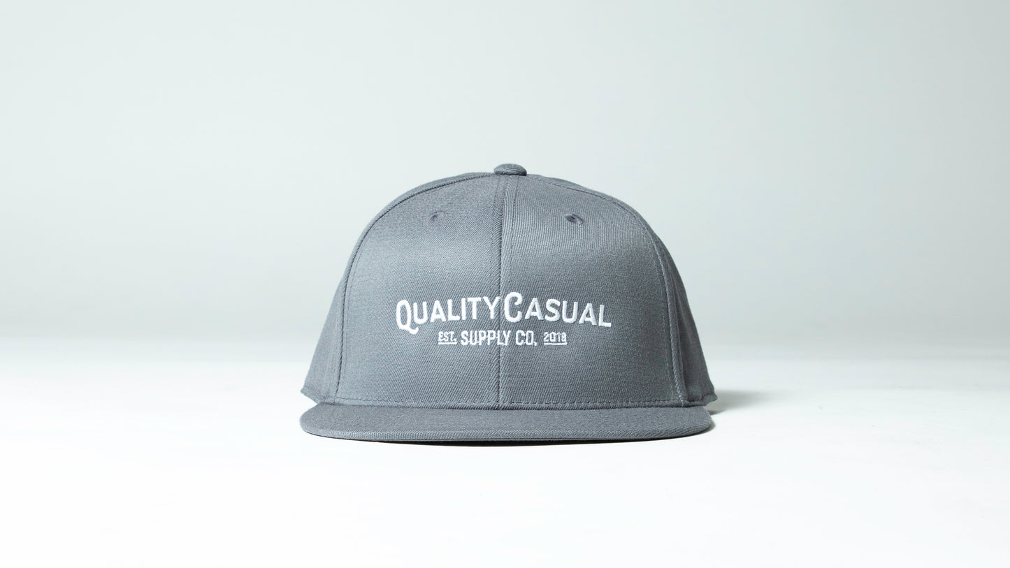 Gray Fitted Hat
