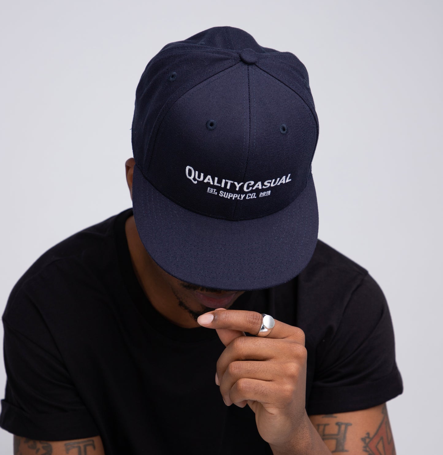 Navy Fitted