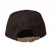 Back of Black Suede Hat