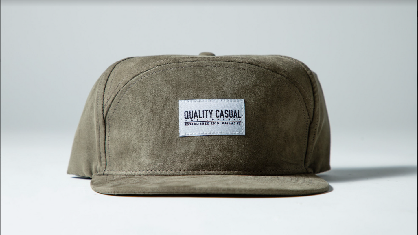 Front of Olive Suede Hat
