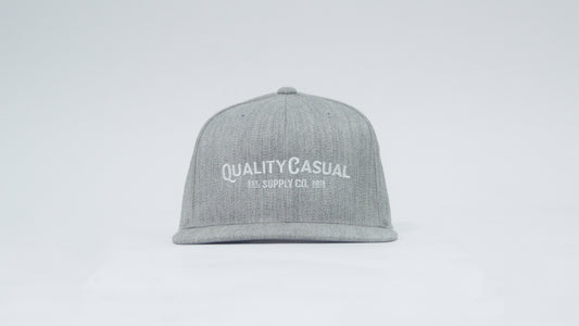 Heather Grey Snapback Hat